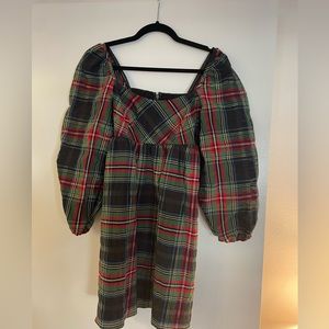 Jcrew plaid mini dress size 00